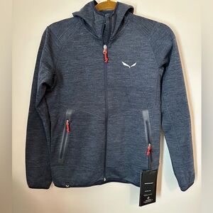 NWT Salewa Women’s Nuvolao Alpinewool Jacket. Size Small. Navy.